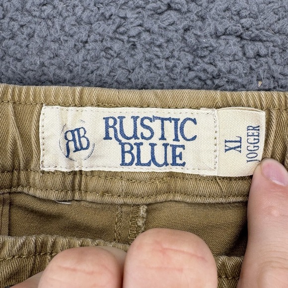 Rustic Blue‎ Jogger Men XL (36x27) Drawstring Elastic Tan Canvas - Picture 2 of 11